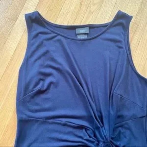 Mossimo Navy Sleeveless Side Knot Ruched Knee-Length Dress – Size M - Picture 6 of 9